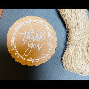 Modern farmhouse Thank You tags wreath style label